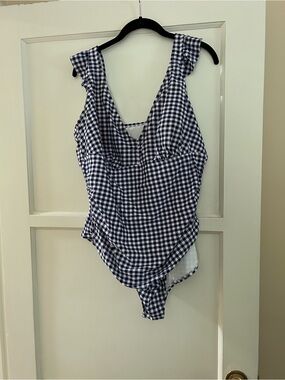 Kona Sol gingham swimsuit, 22W